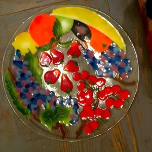 Fusion art glass platter